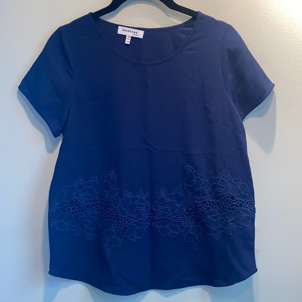 Monteau Navy Blue Dress stop Size:XS